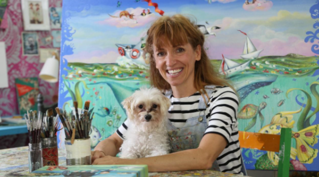 Cairns artist Hayley Gillespie in her Edge Hill studio.    